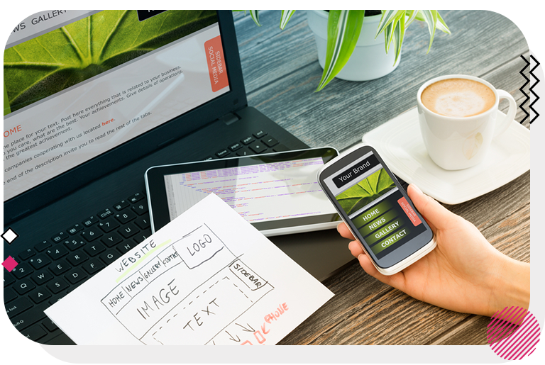 Website design strategy for different devices.