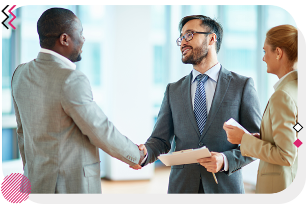 Two men shaking hands